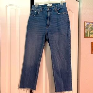Abercrombie and Fitch Curve love ankle straight jeans